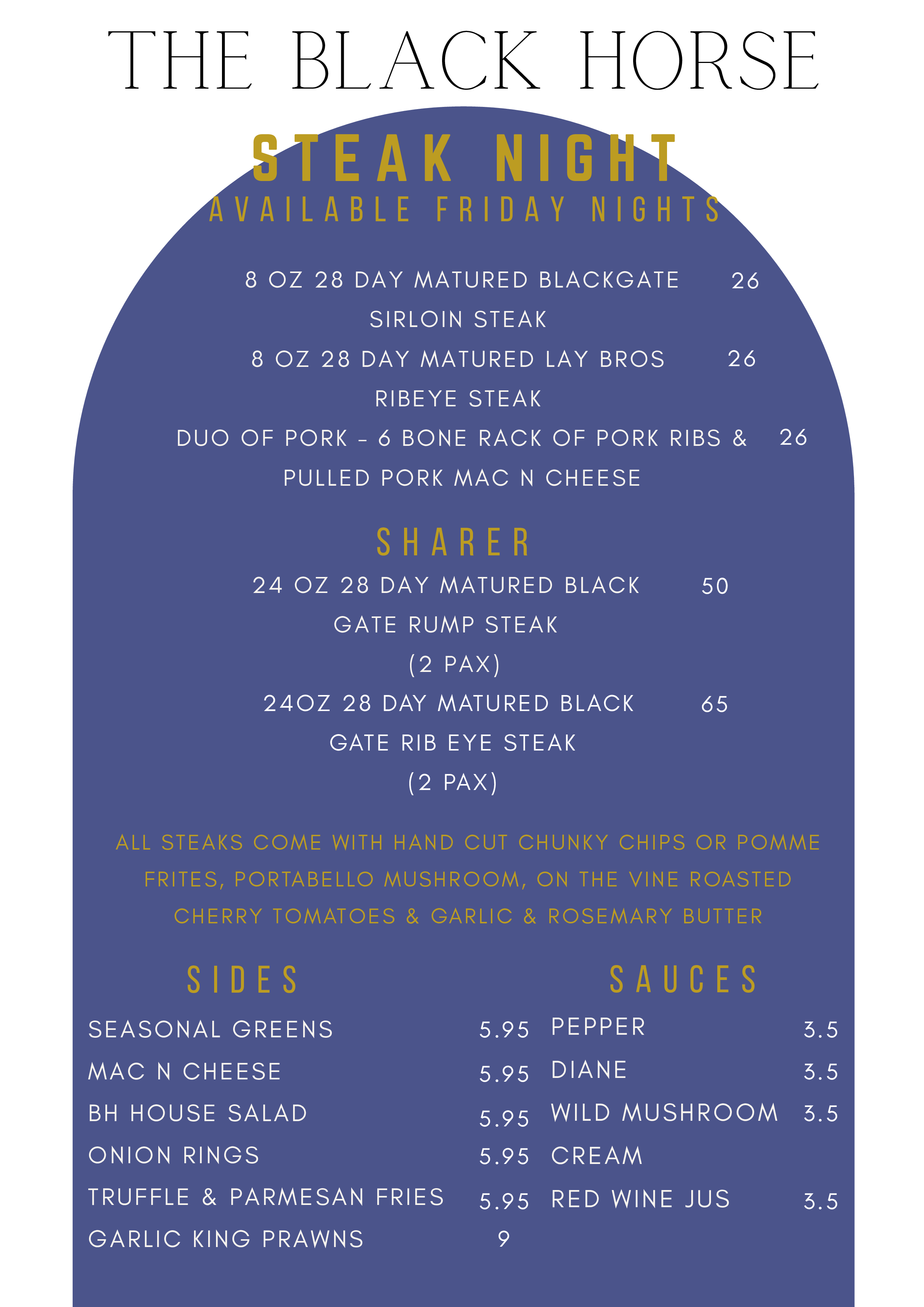 Feb 2026 steak menu